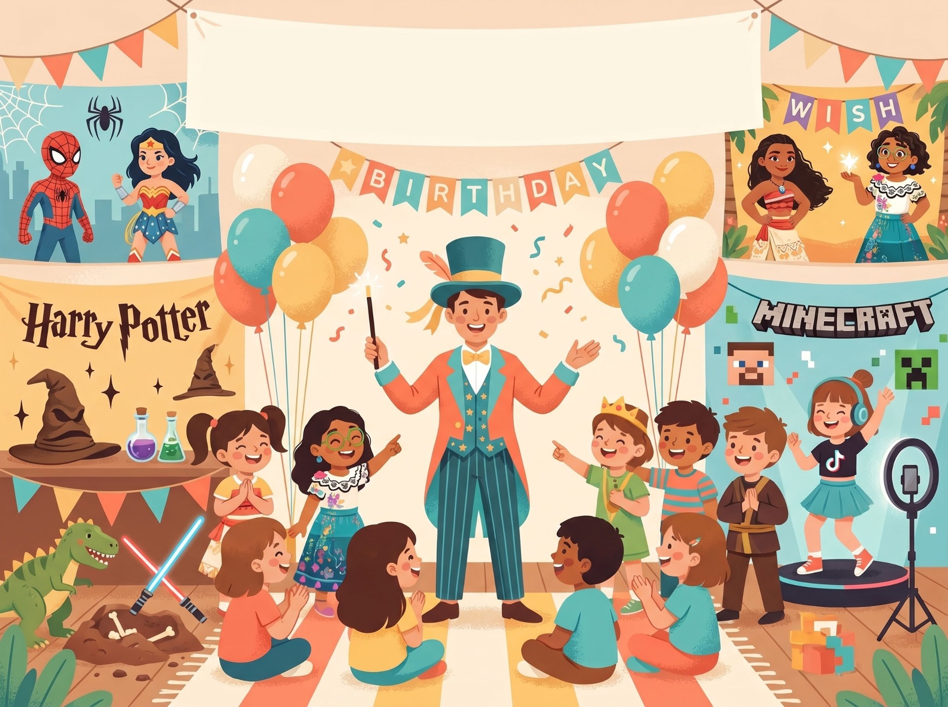 I 7 temi festa più richiesti dai bambini nel 2026